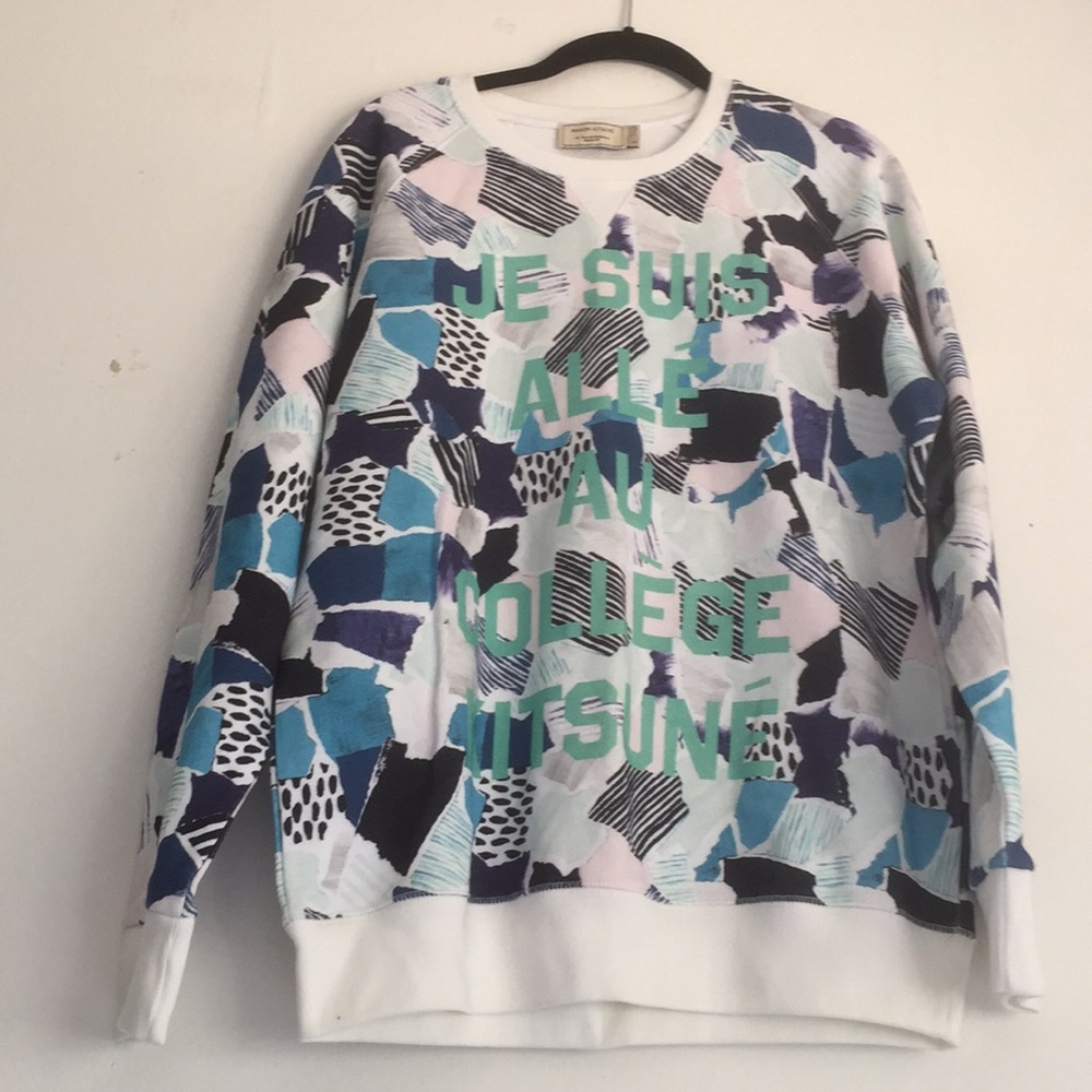 Maison Kitsune Multicolored Sweatshirt  size L